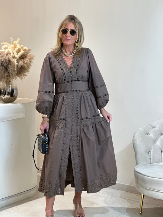 Robe longue Nicole Choco