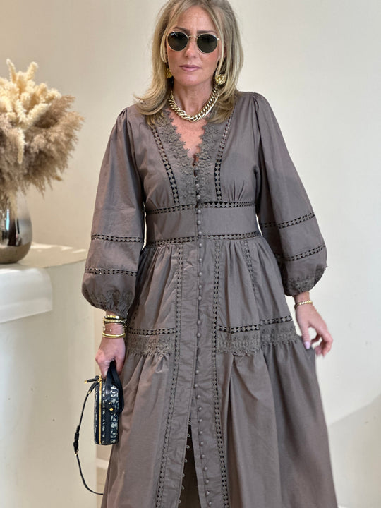 Robe longue Nicole Choco