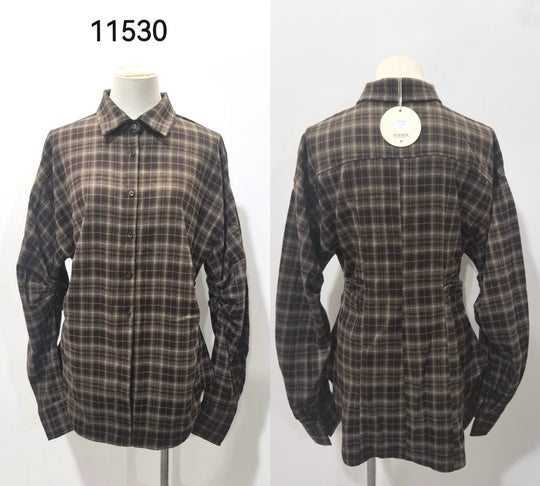Chemise carreaux cintré à la taille 11530