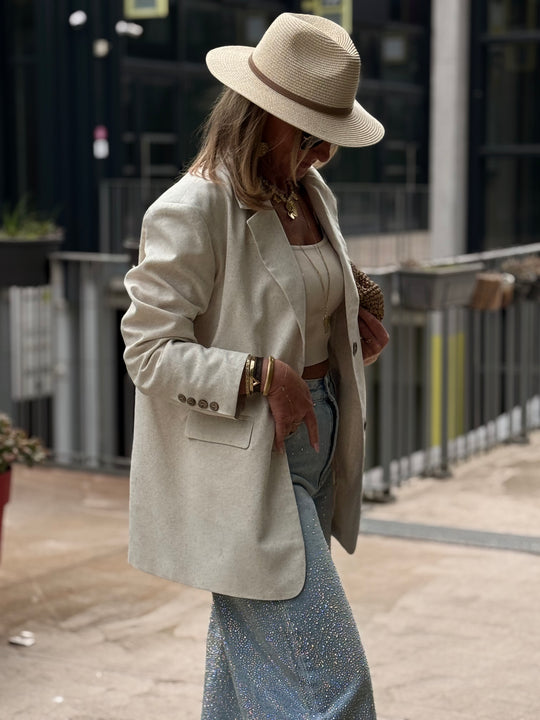 Blazer lin oversize 11039