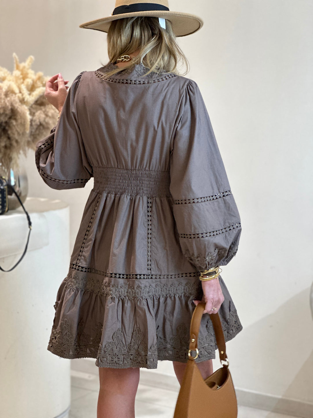 Robe mi longue Pearl Choco