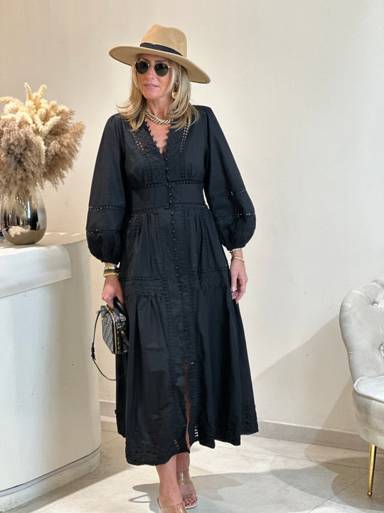 Robe longue Nicole Noir
