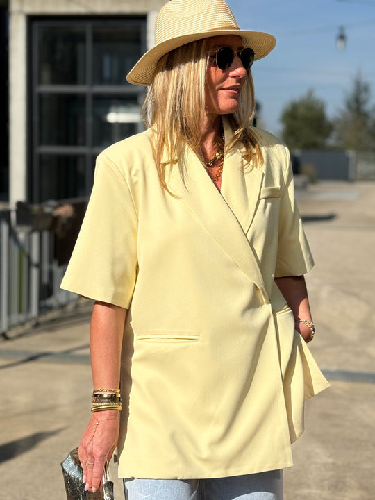 Blazer manches courtes JAUNE 8057