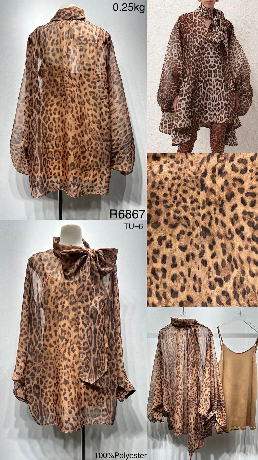 Robe tunique léopard