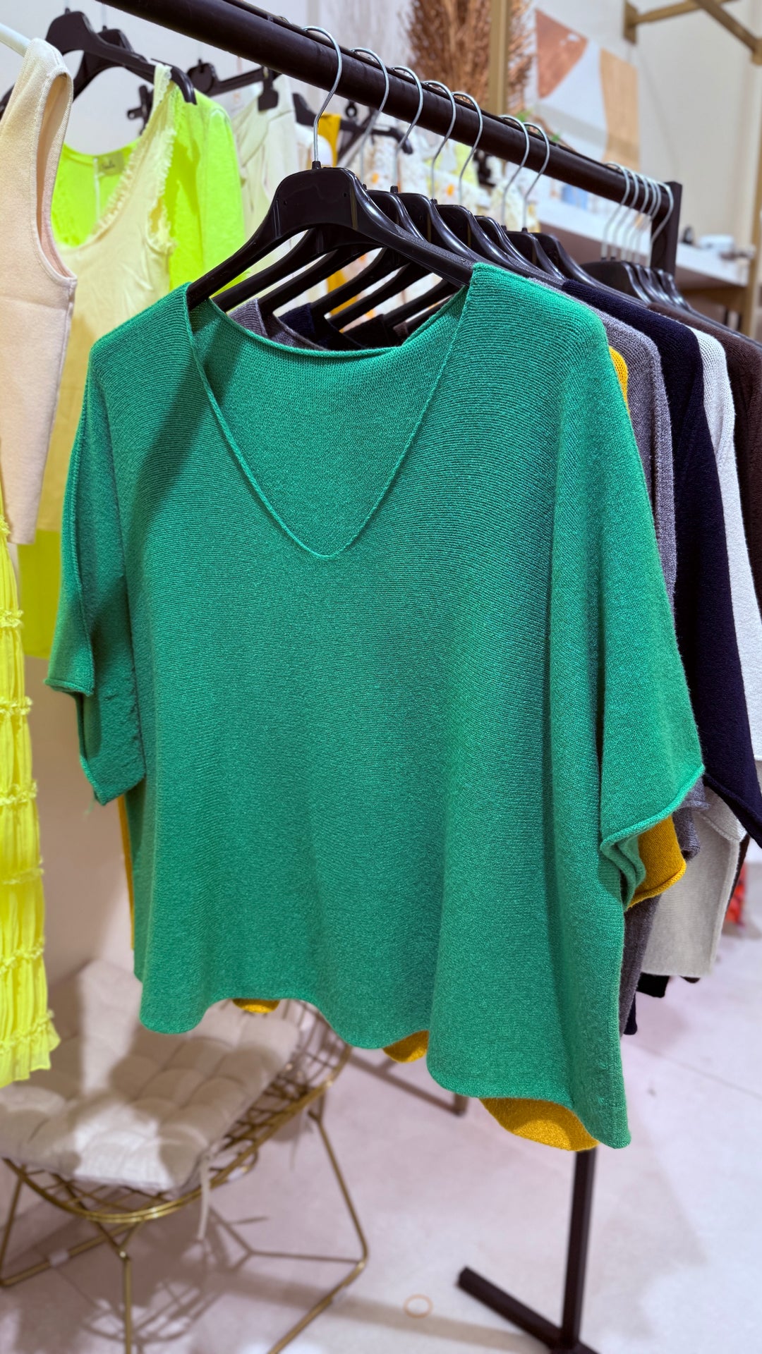 Pull maille col V Lola