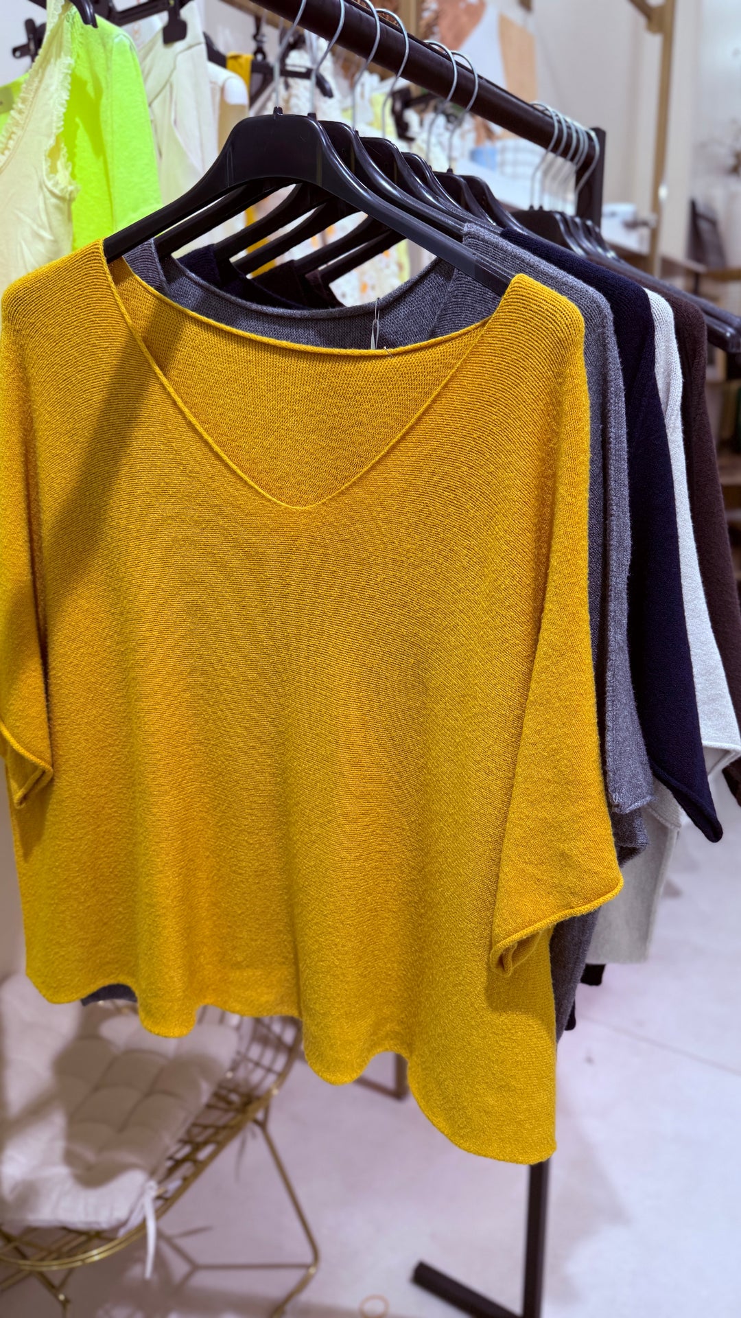 Pull maille col V Lola