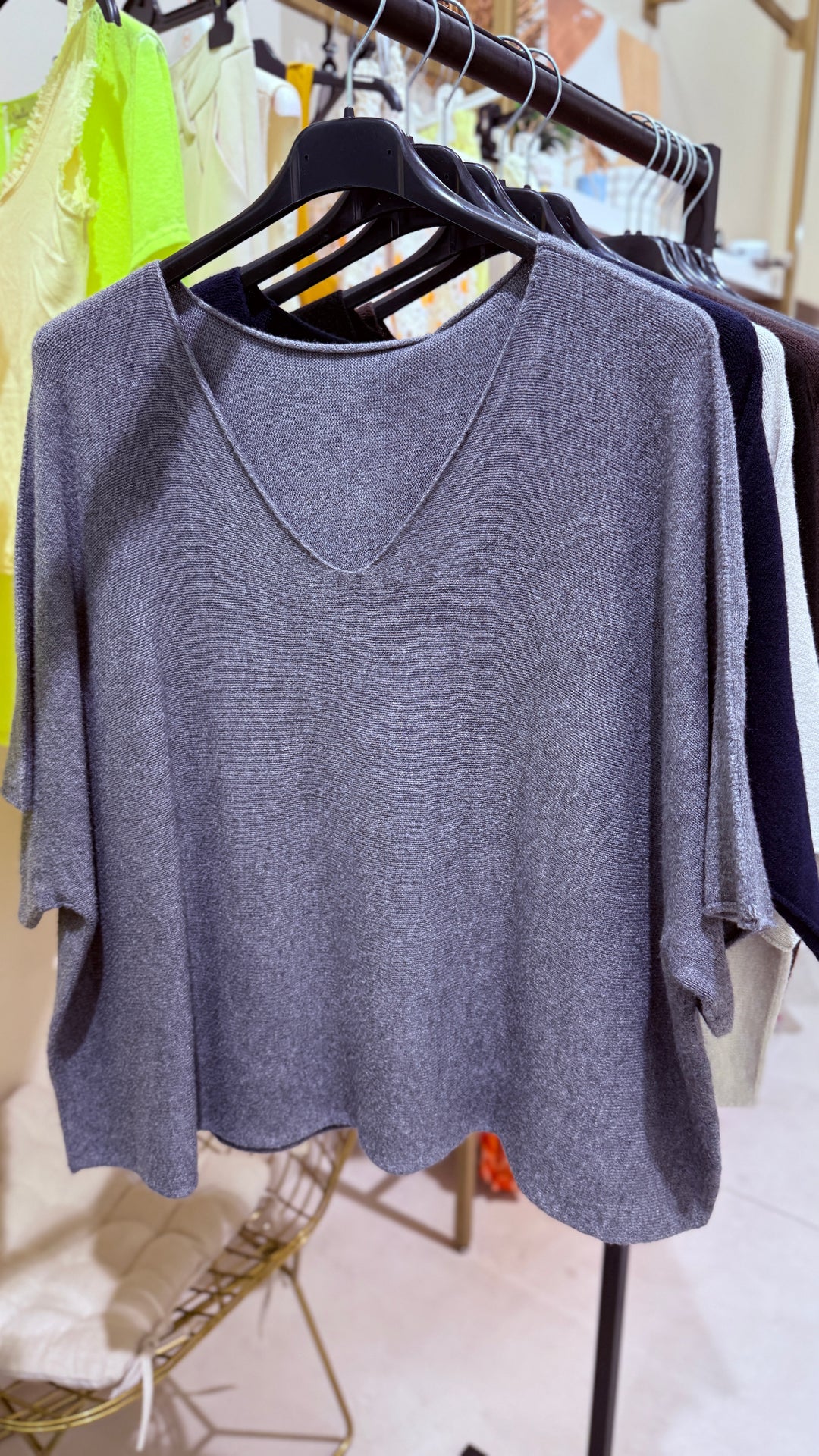 Pull maille col V Lola