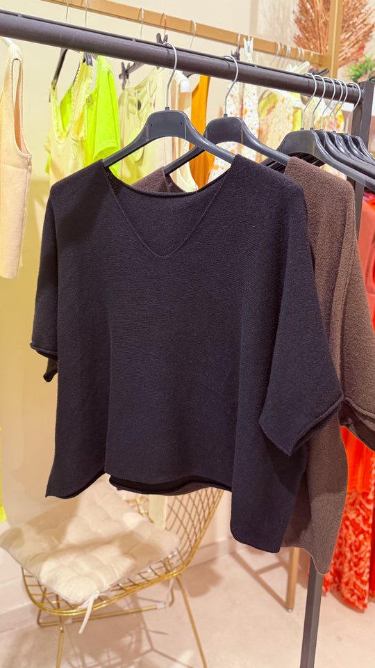 Pull maille col V Lola