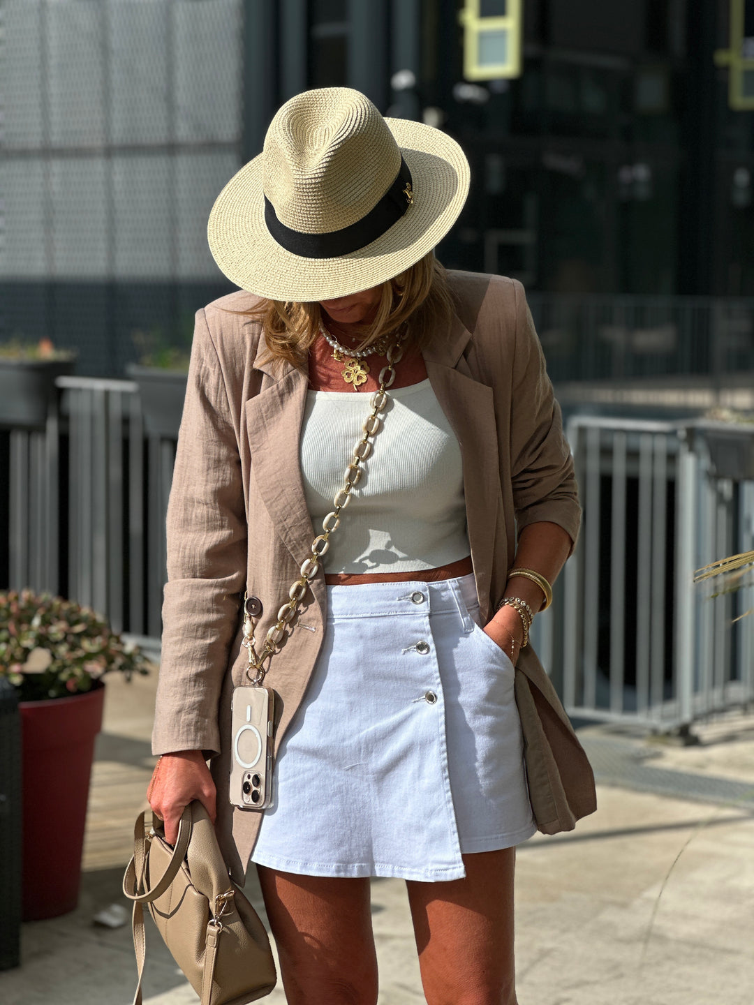 Jupe short blanc 598