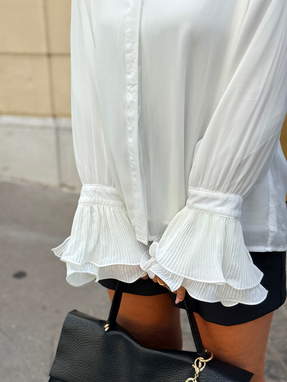 Chemise bohème manches volants Blanc PF615