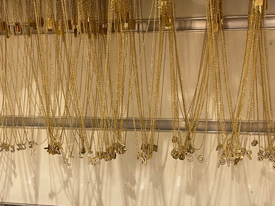 Collier chaîne lettre