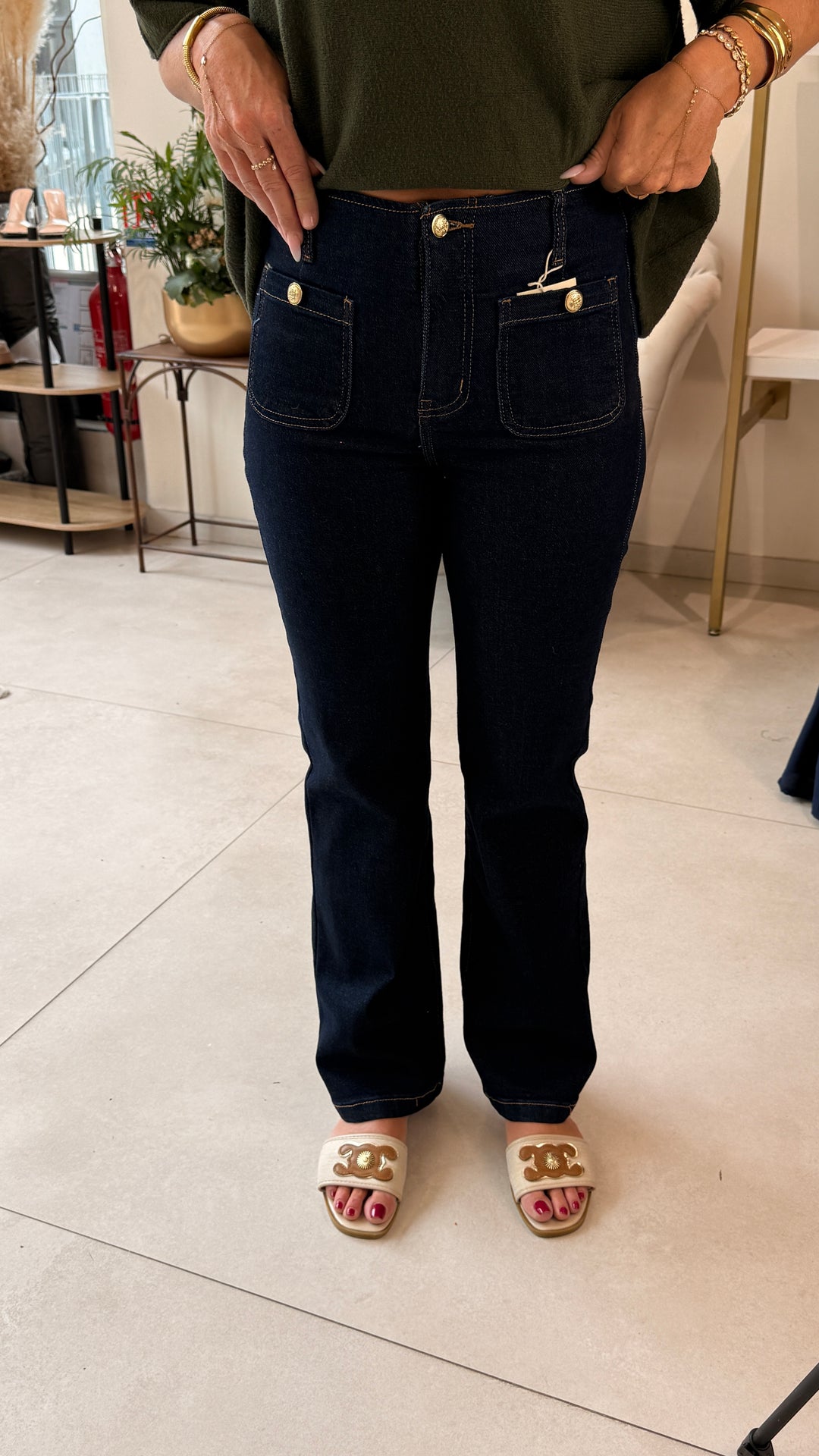 Jean bleu brute 77077