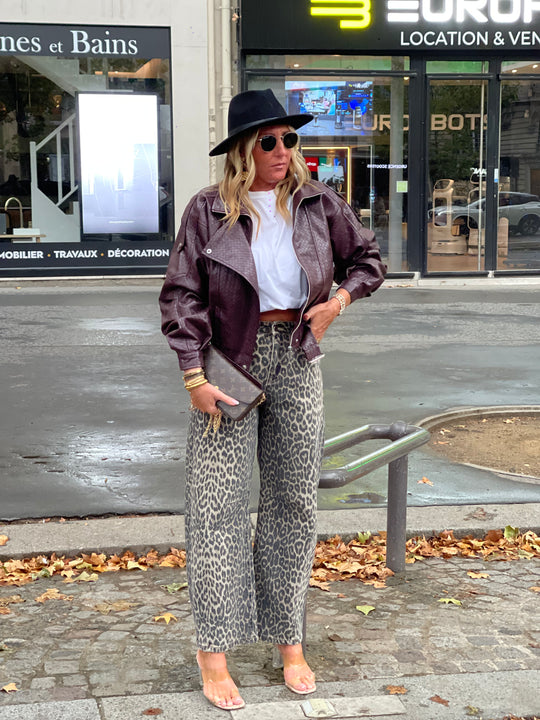 Veste similicuir matelassé 16185 Bordeaux
