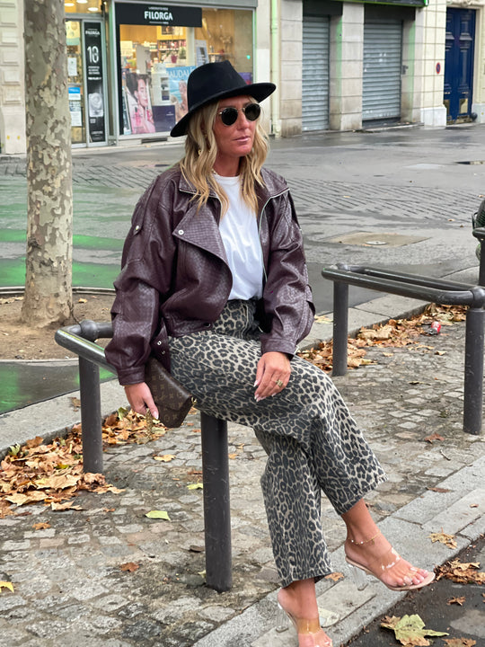 Veste similicuir matelassé 16185 Bordeaux