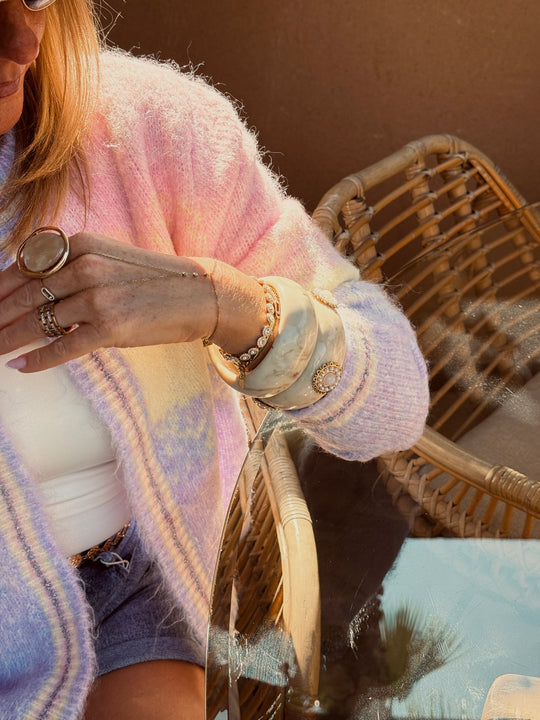 Bracelet nacré bijoux beige