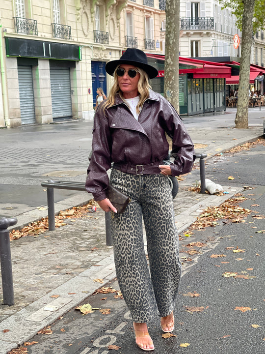 Veste similicuir matelassé 16185 Bordeaux