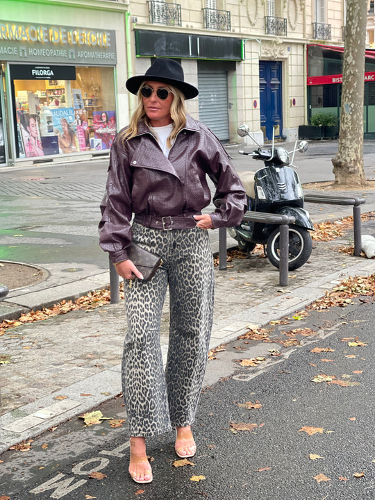 Veste similicuir matelassé 16185 Bordeaux