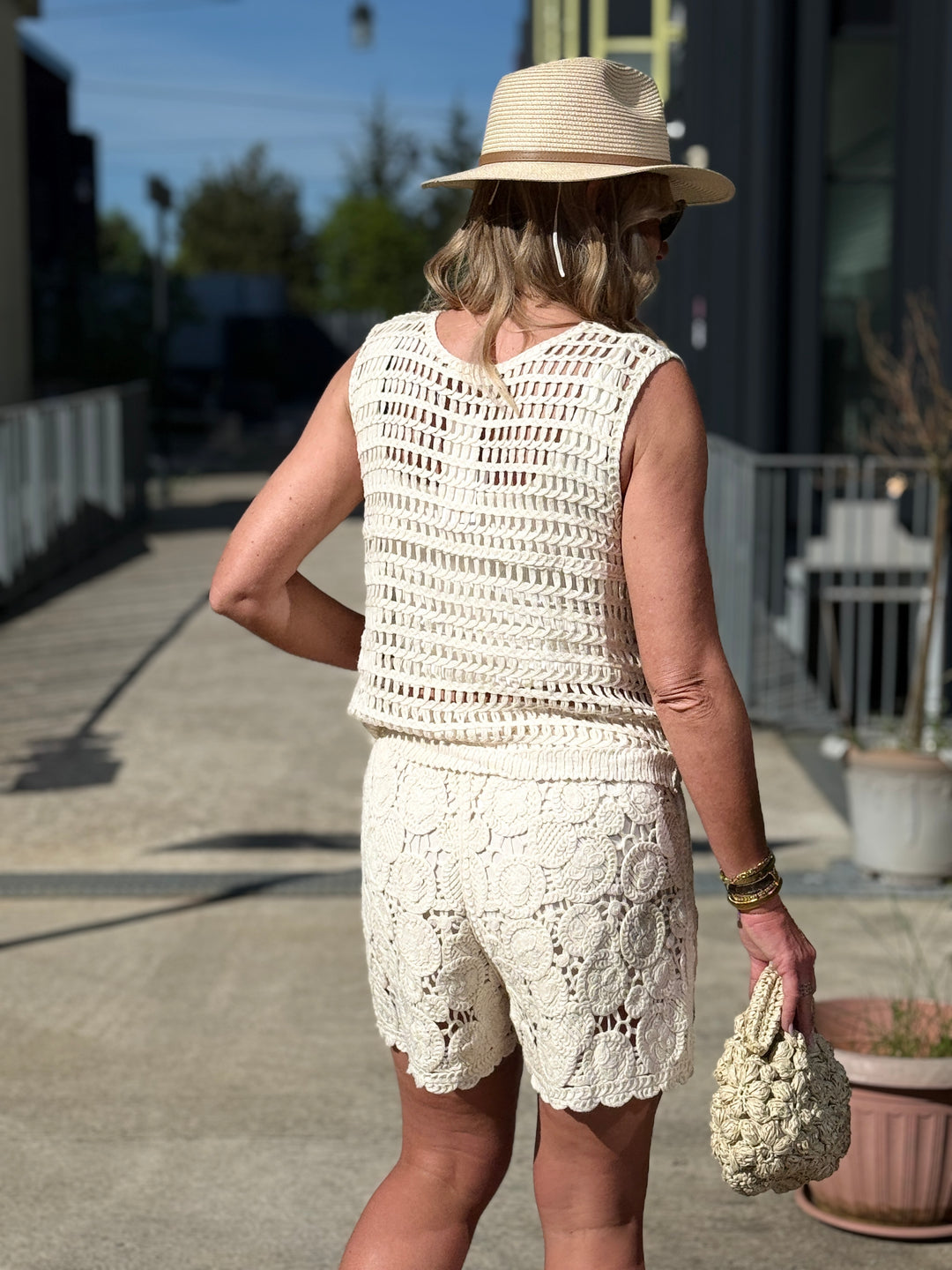 Ensemble crochet strass beige 3340+3341