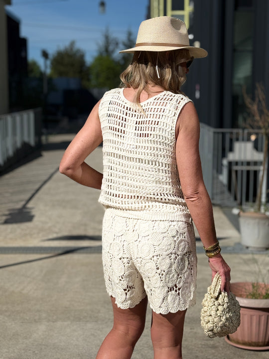 Ensemble crochet strass beige 3340+3341