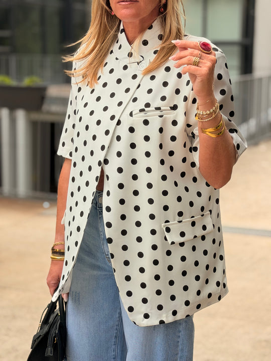 Blazer à pois blanc 83098
