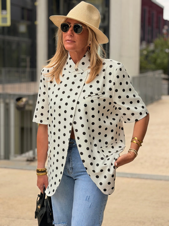 Blazer à pois blanc 83098