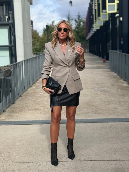 Blazer croisée Taupe 3182-1