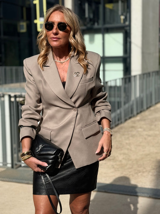 Blazer croisée Taupe 3182-1