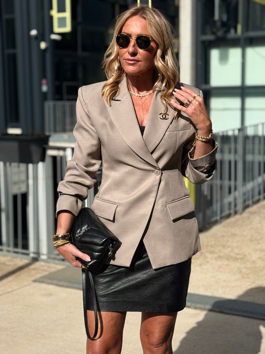 Blazer croisée Taupe 3182-1