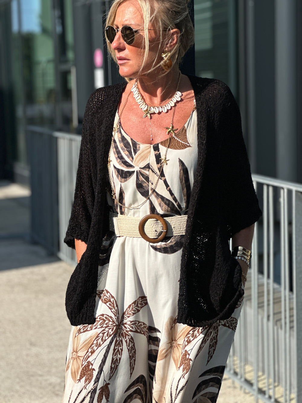 Gilet maille Noir
