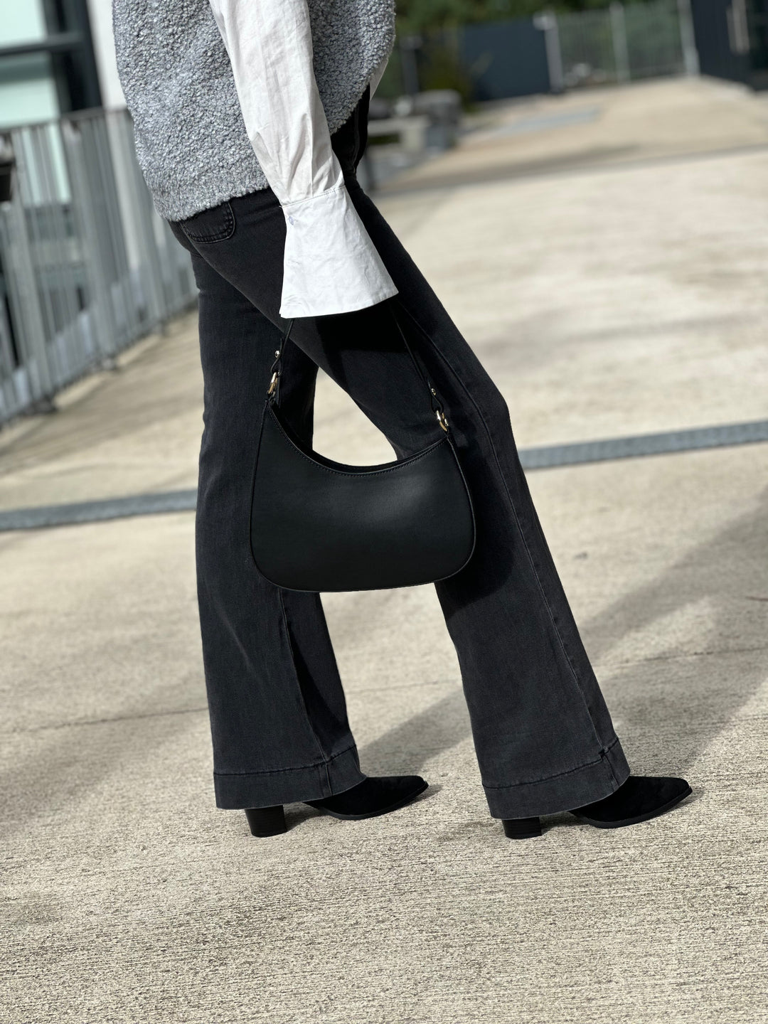 Jean Flare gris / Ora