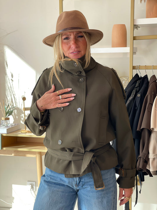 Trench cintre ceinture Kaki 10286