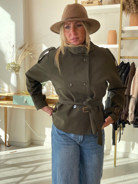 Trench cintre ceinture Kaki 10286