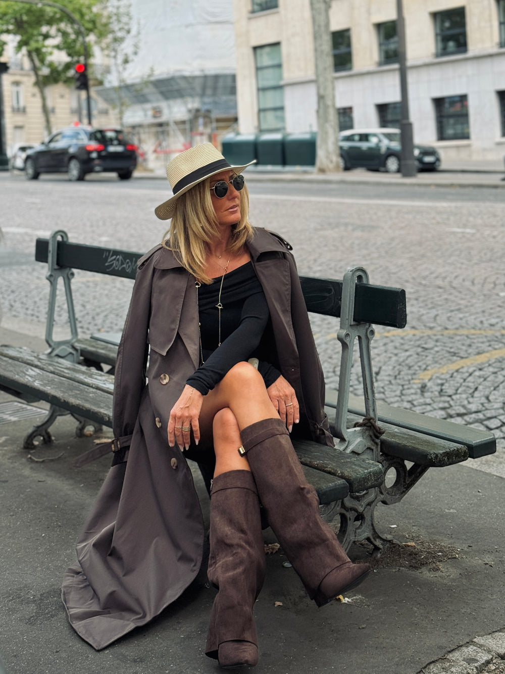 Bottes hautes choco effet daim 9501A