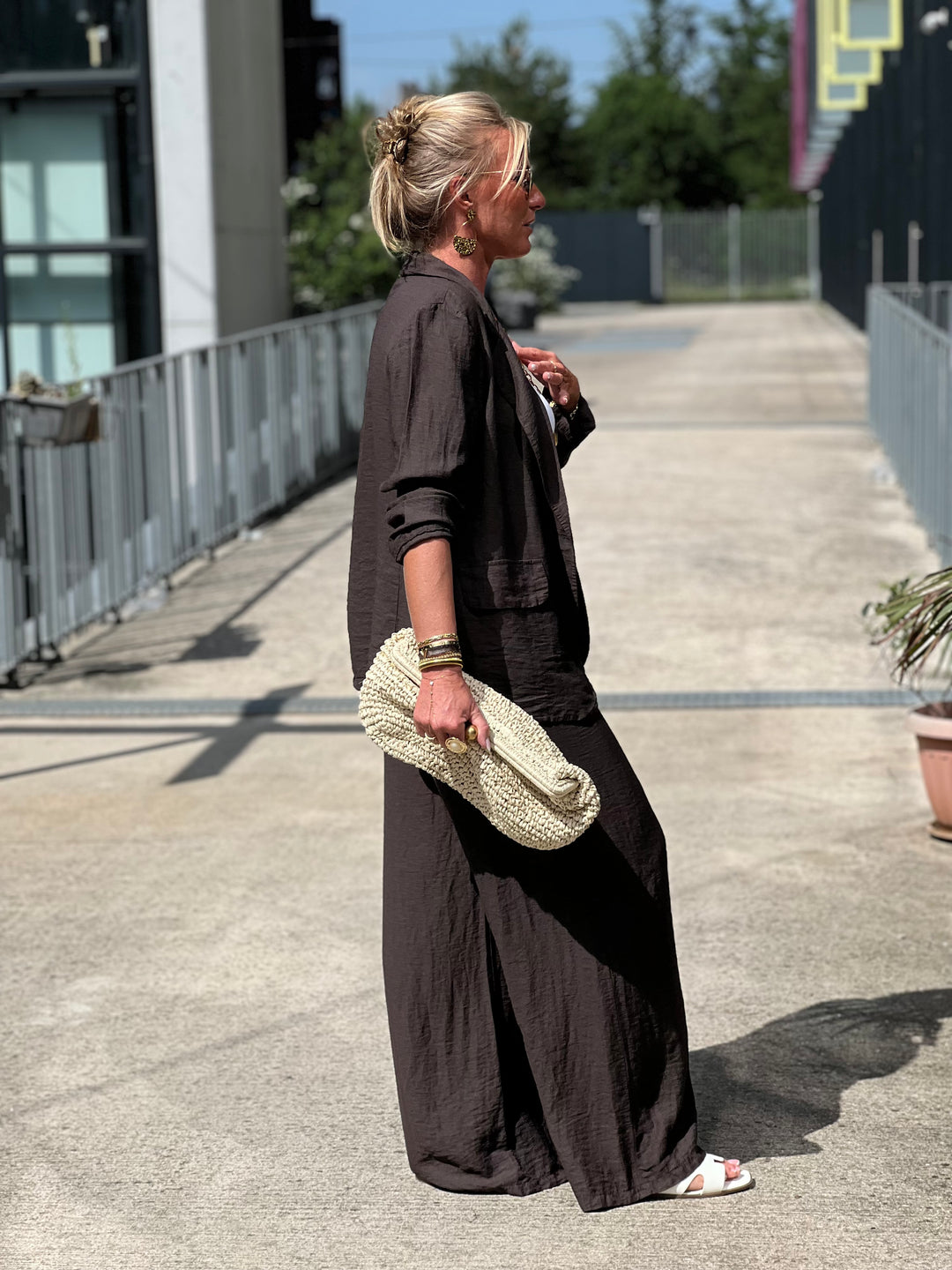 Ensemble blazer + pantalon  MARRON