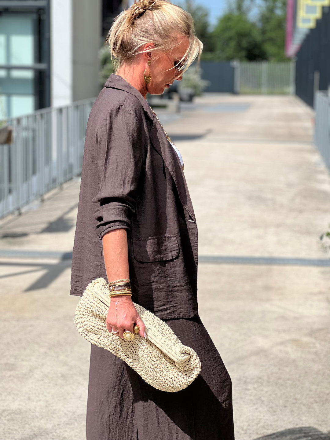 Ensemble blazer + pantalon  MARRON
