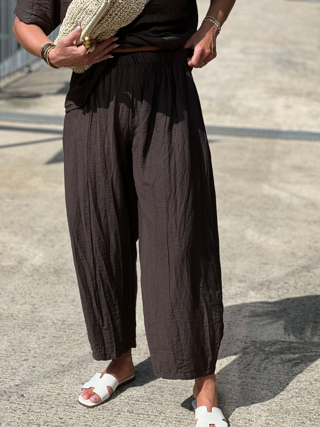 Ensemble tencel t-shirt + pantalon ballon CHOCO