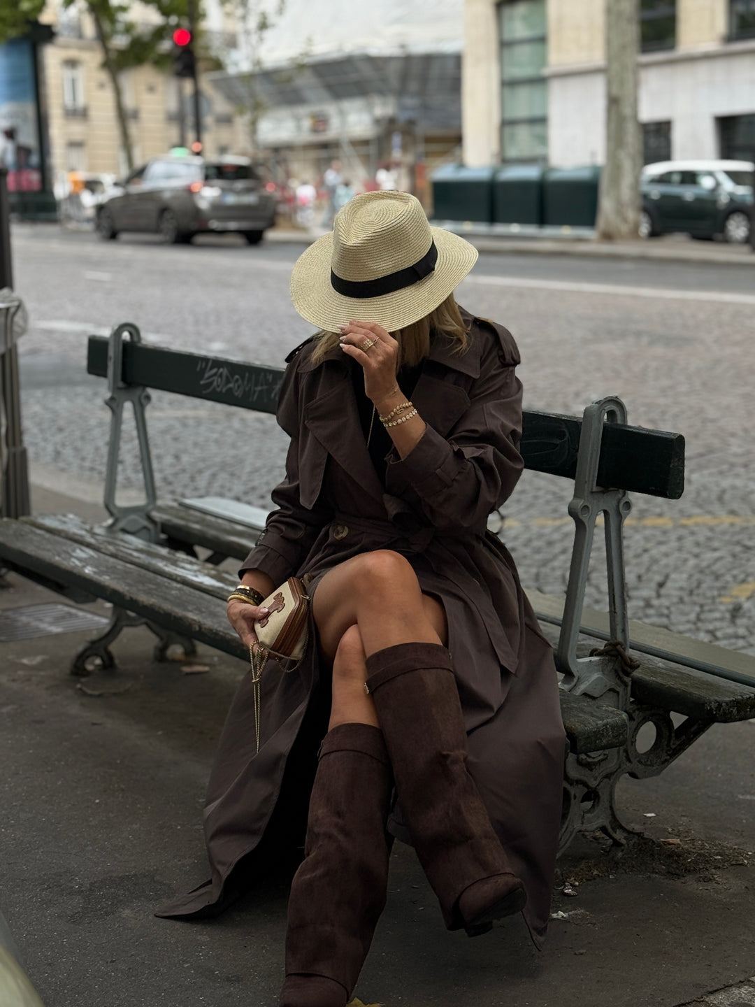 Trench long choco 102-4