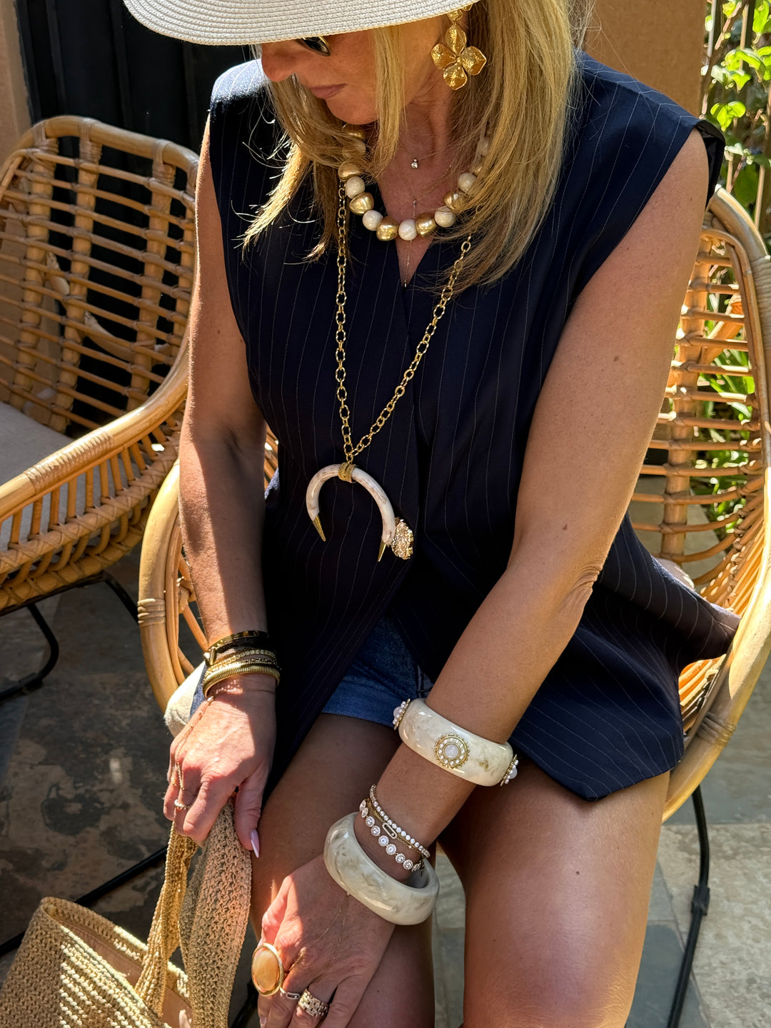 Bracelet nacré bijoux beige