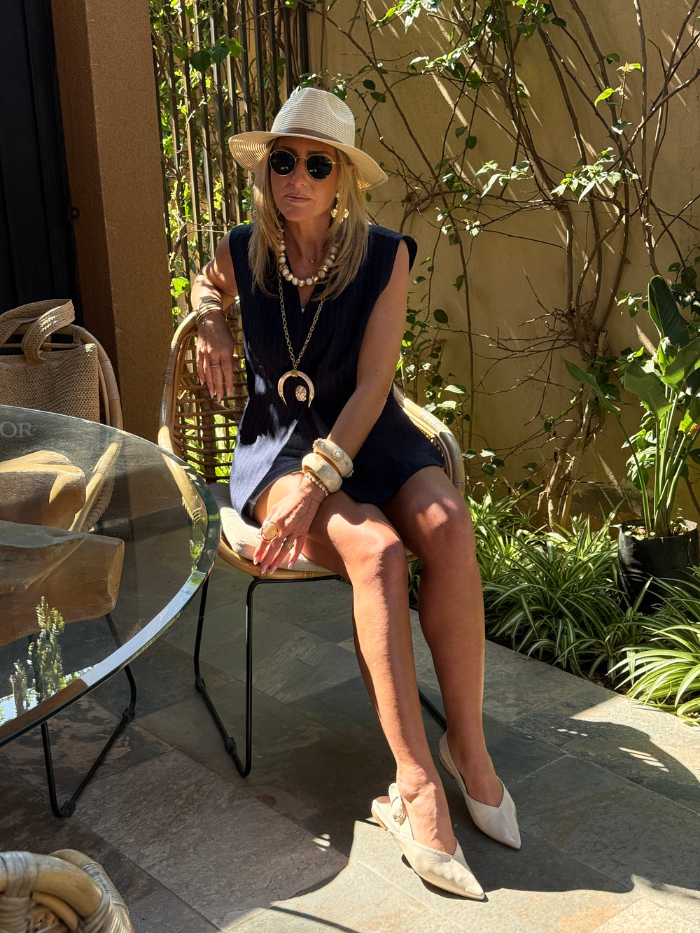 Boléro rayure croisée bleu