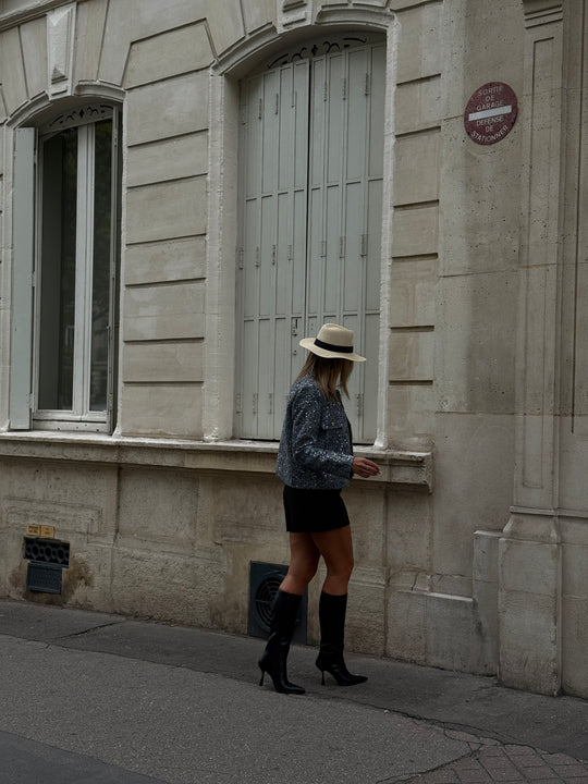 Veste à sequin bleu 2527
