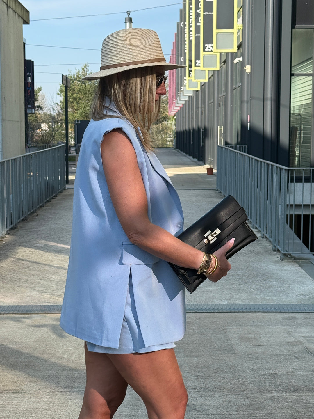 Jupe short portefeuille BLEU 3809 (taille petit)