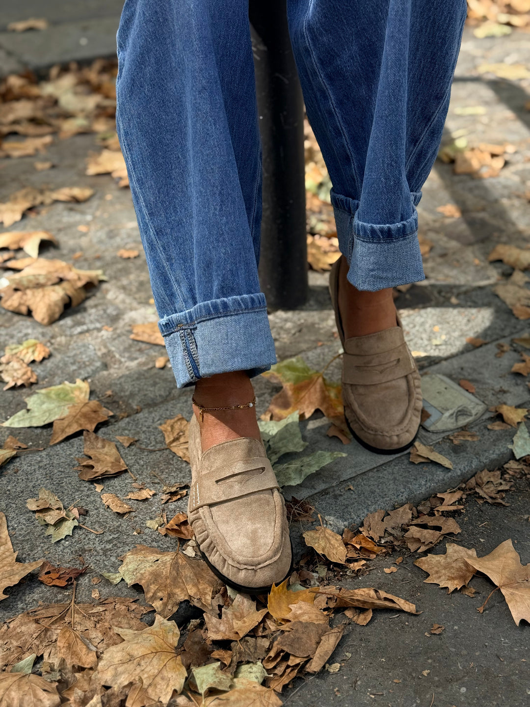 Mule daim beige X5-573