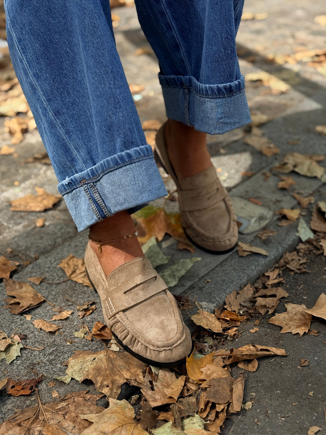 Mule daim beige X5-573