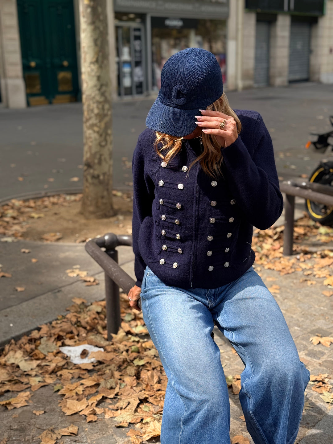 Pull gilet officiel bleu marine 2713