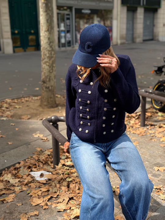 Pull gilet officiel bleu marine 2713