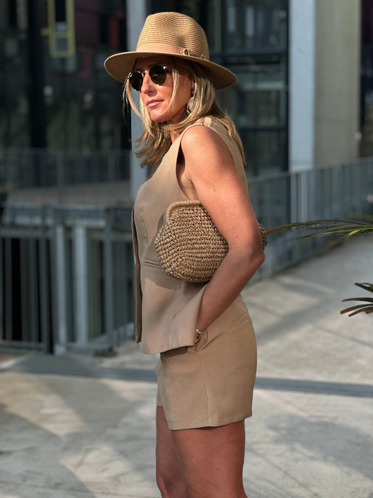 Bolero dos ouvert camel 541