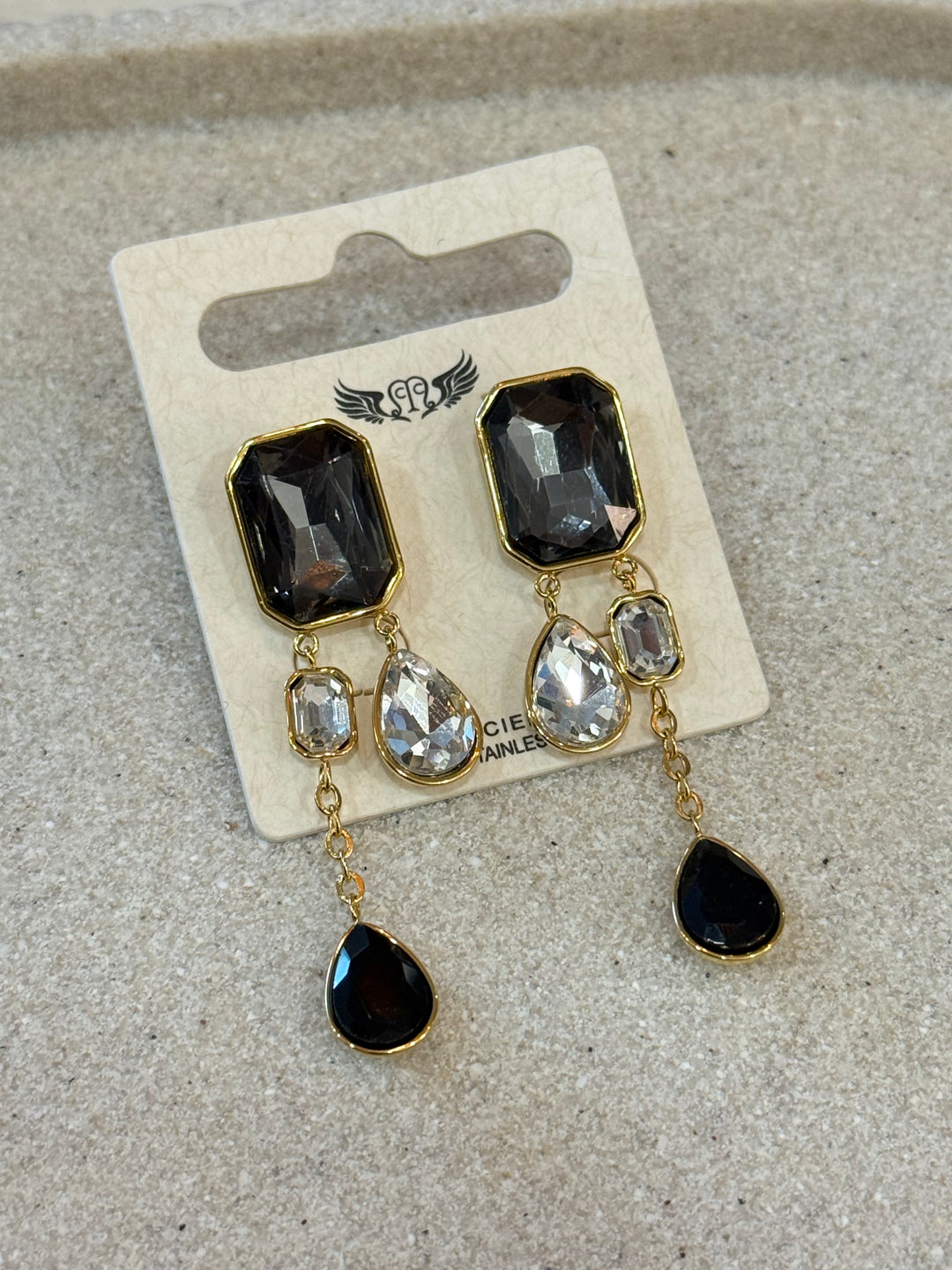 Boucles d'oreilles Noir N3