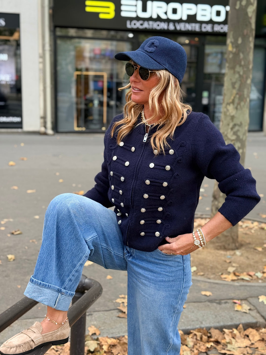 Pull gilet officiel bleu marine 2713