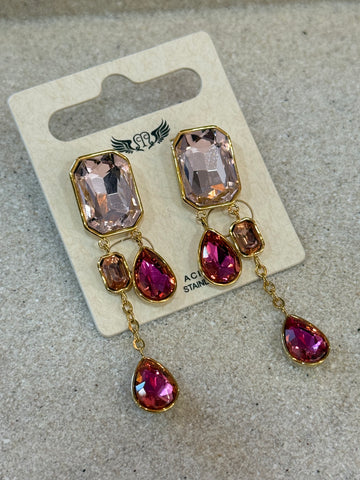 Boucles d'oreilles Fushia N4