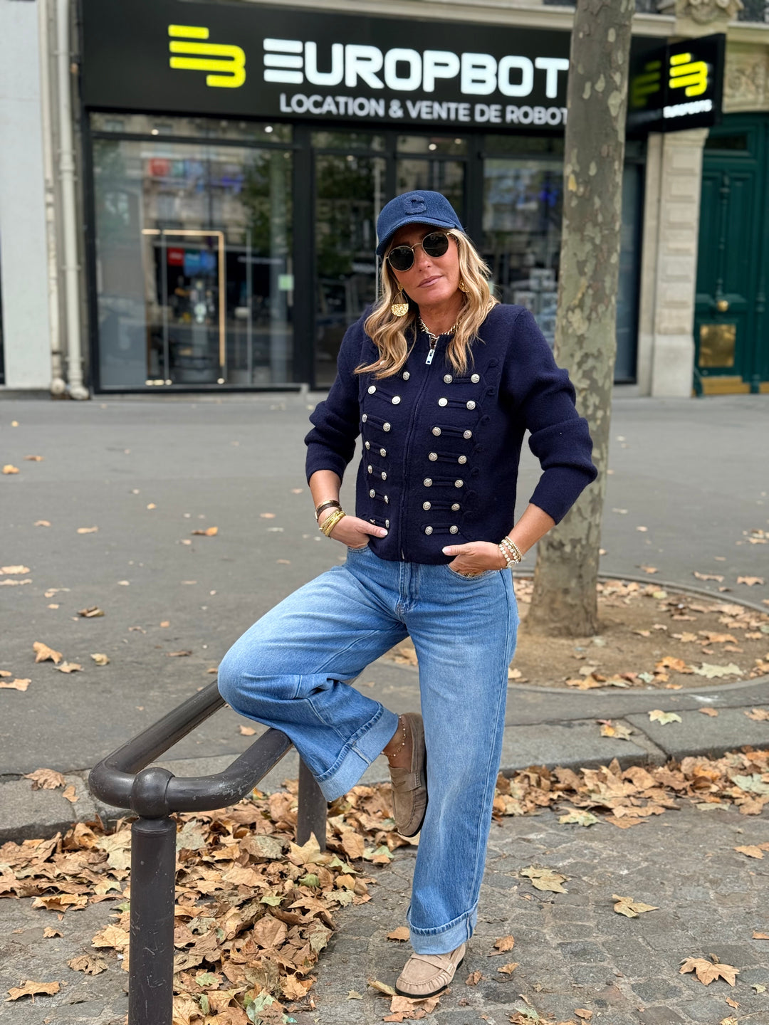Pull gilet officiel bleu marine 2713